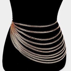 Unique Layered Chain Belt 38"